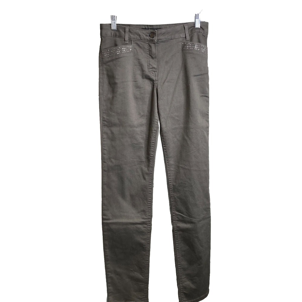 Olsen Europe Women's Gray Lisa‎ Jeans Size 8 Sparkly Mob Wife Vegas Unapologetic